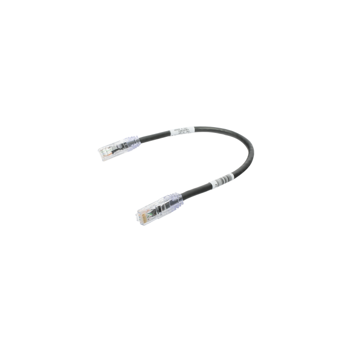 Cable de Parcheo TX6, UTP Cat6, 24 AWG, CM, Color Negro, 0.3 Metros (1 Pie)