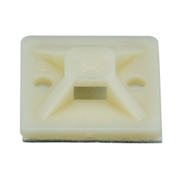 Montaje-Sujetador Adhesivo STRONGHOLD de 4 Vías de 1" x 1" x 1/4", Color Natural,  Nylon 6.6 Retardante de Llamas V-2,
