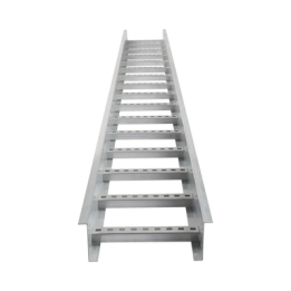 Escalera de Aluminio Portacables / Perfil Z / Peralte 3 1/4" /Paso 9" / Ancho 6" / 3.66 metros / Capacidad Máx. 137