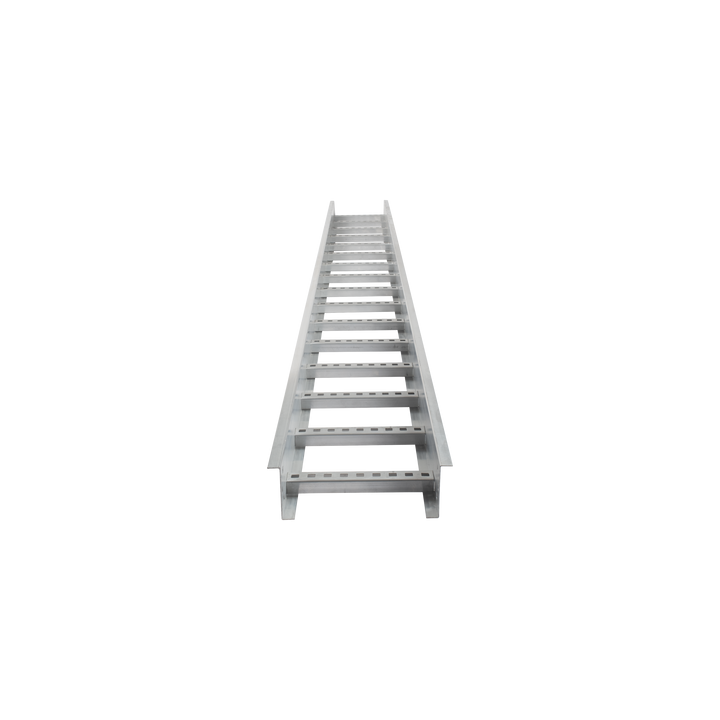 Escalera de Aluminio Portacables / Perfil Z / Peralte 3 1/4" /Paso 9" / Ancho 6" / 3.66 metros / Capacidad Máx. 137