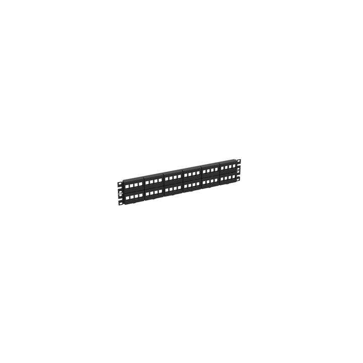 Panel de Parcheo Modular Keystone (Sin Conectores), de 48 Puertos, Identificación con Etiqueta Adhesiva, 2UR