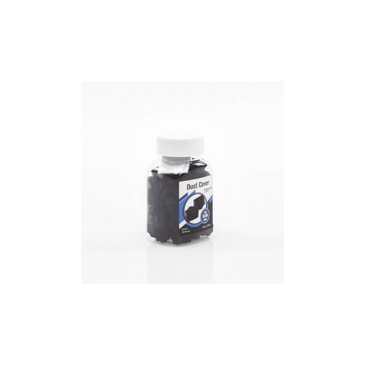 Bote con 100 Protectores Anti-Polvo para Puerto RJ45 Color Negro