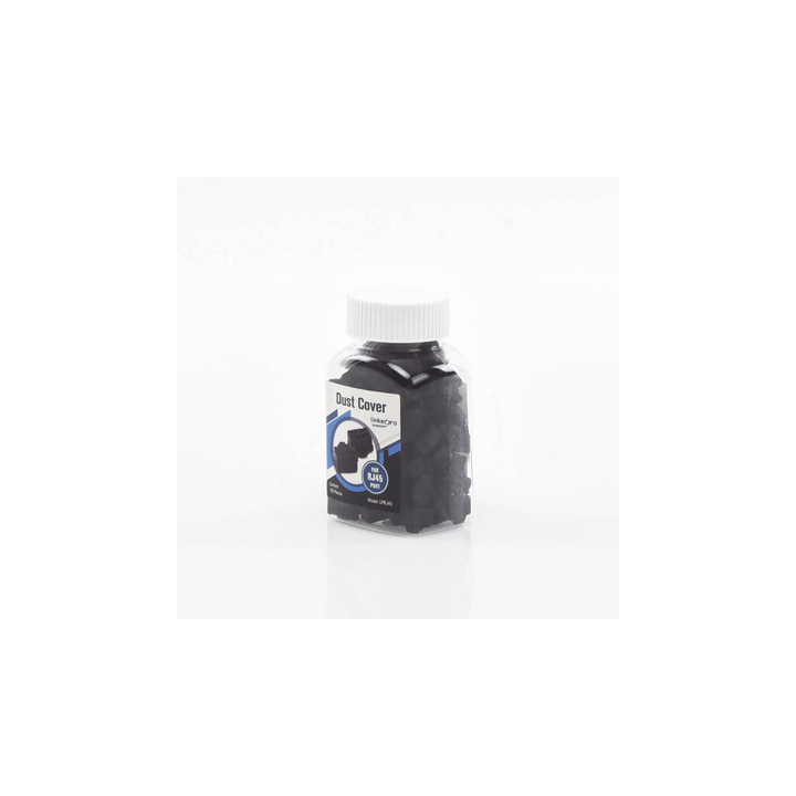 Bote con 100 Protectores Anti-Polvo para Puerto RJ45 Color Negro