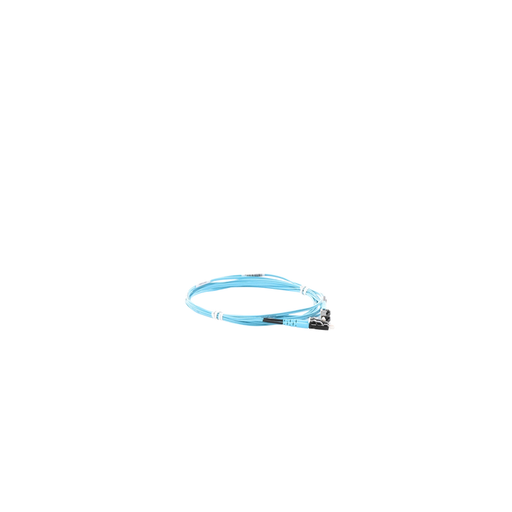 Jumper de Fibra Optica Multimodo 50/125 OM3, LC-LC Duplex, OFNR (Riser), Color Aqua, 3 Metros (9.84 Pies)