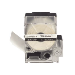 Casete de 100 Etiquetas Autolaminadas Turn-Tell, con Rotación para Mejor Visibilidad, para Cables de Redes de Cobre o