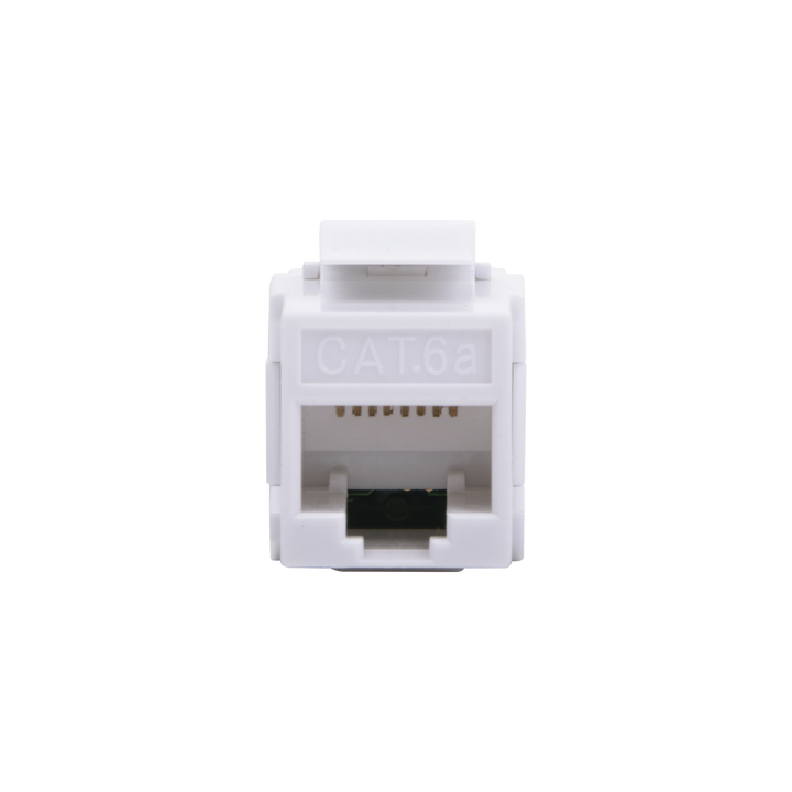 Acoplador UTP Cat6A Hembra RJ45 a RJ45 Hembra Color Blanco