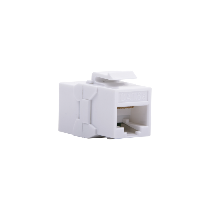 Acoplador UTP Cat6A Hembra RJ45 a RJ45 Hembra Color Blanco