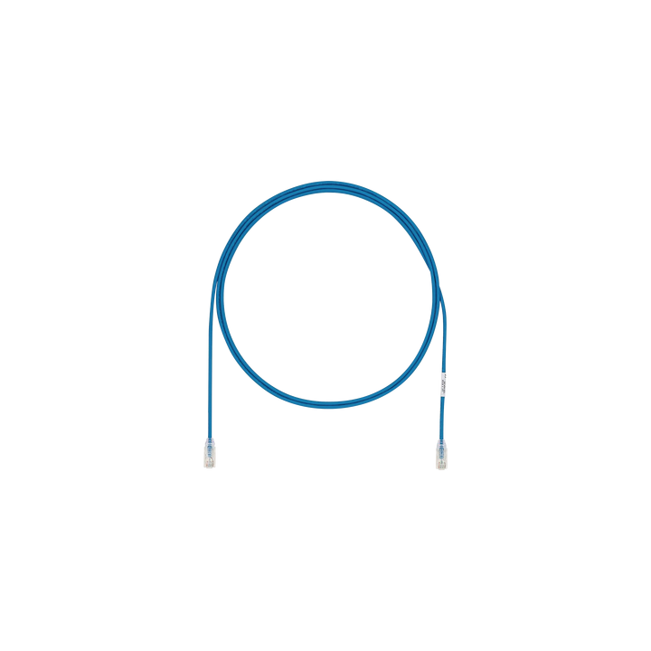 Cable de Parcheo UTP Cat6A, CM/LSZH, Diámetro Reducido (28AWG), Color Azul, 2.13 Metros (7 Pies)
