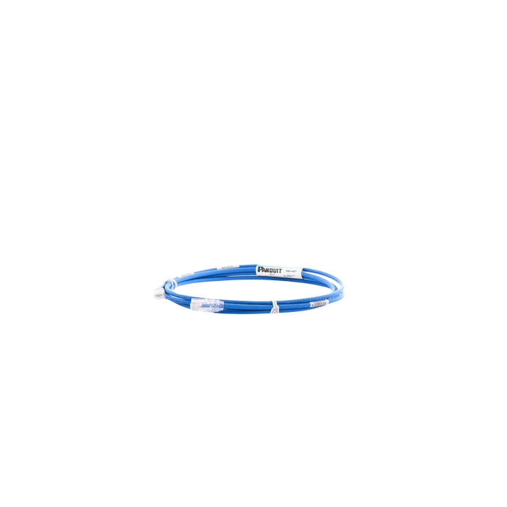 Cable de Parcheo UTP Cat6A, CM/LSZH, Diámetro Reducido (28AWG), Color Azul, 2.13 Metros (7 Pies)
