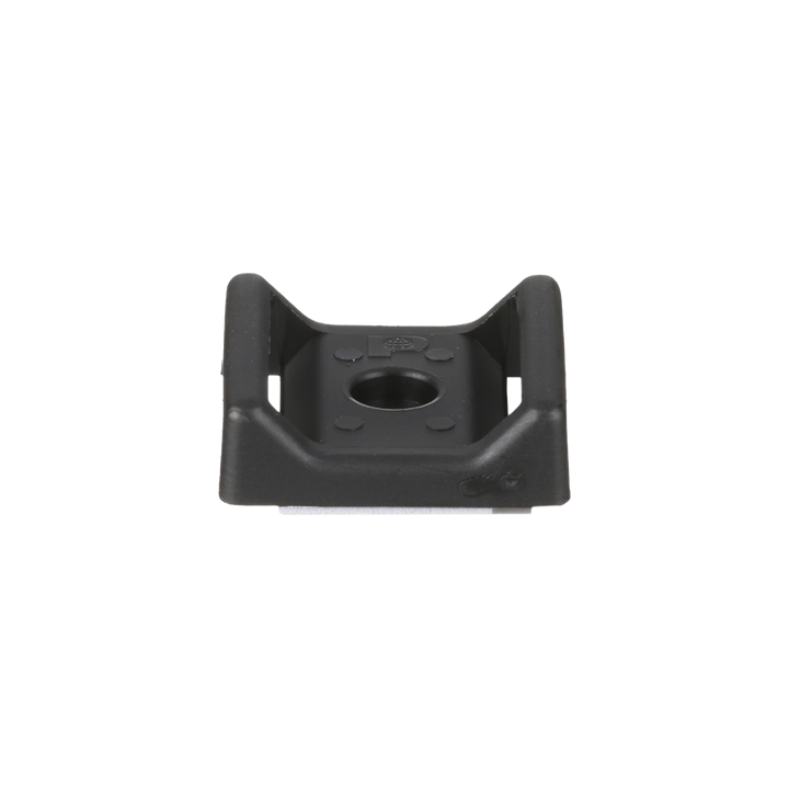 Sujetador Para Cable, con Adhesivo, 28.5 x 28.5 mm (1.12 in x 1.12 in), Color Negro, Paquete de 100pz