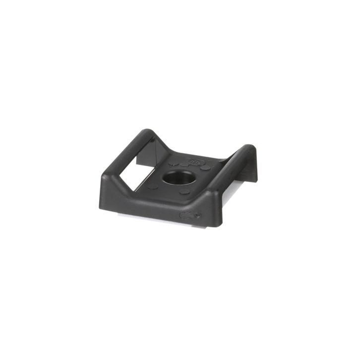 Sujetador Para Cable, con Adhesivo, 28.5 x 28.5 mm (1.12 in x 1.12 in), Color Negro, Paquete de 100pz