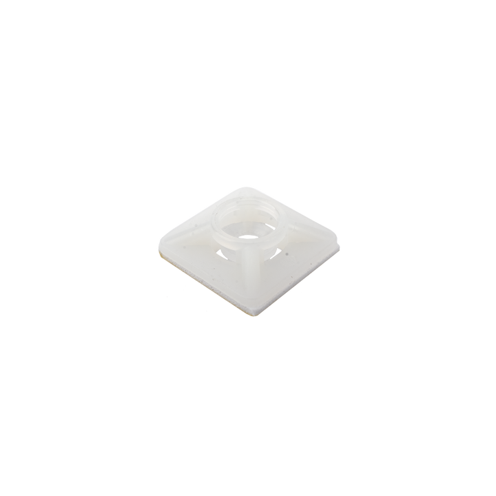Base Autoadherible para Cinchos Práctica y Eficiente para la Organización y Fijación de Cables, Fabricada en Nylon