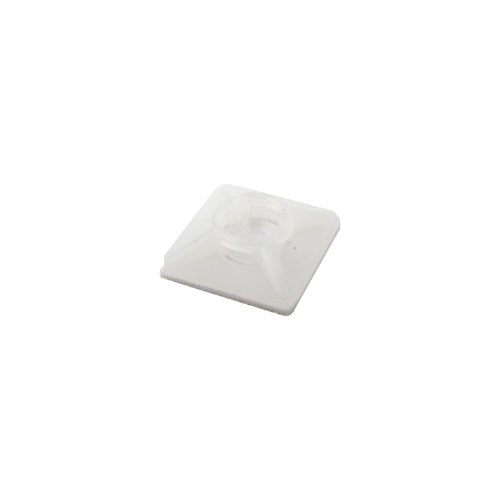 Base Autoadherible para Cinchos Práctica y Eficiente para la Organización y Fijación de Cables, Fabricada en Nylon
