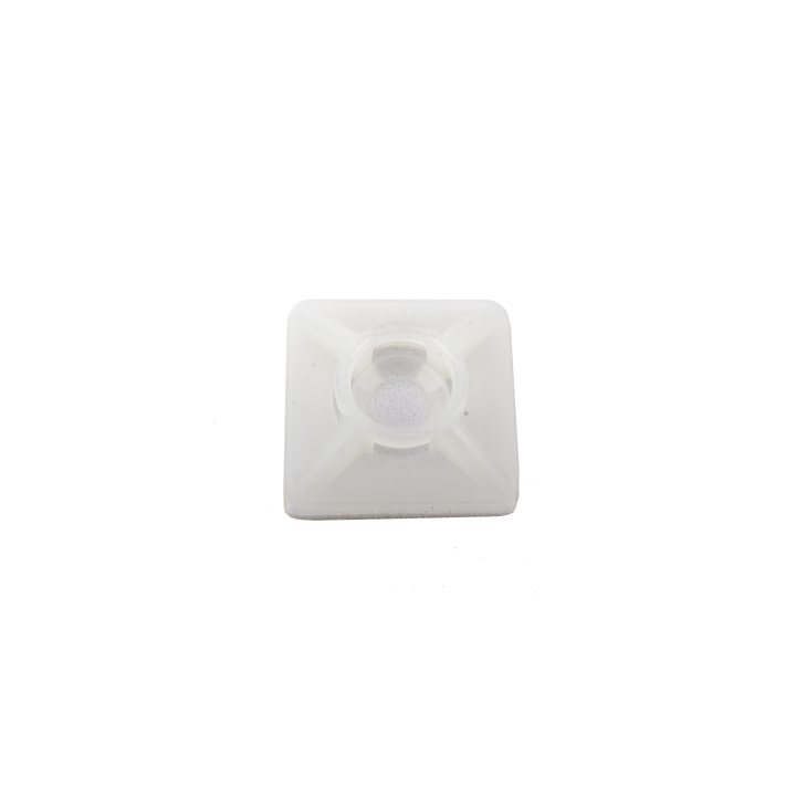 Base Autoadherible para Cinchos Práctica y Eficiente para la Organización y Fijación de Cables, Fabricada en Nylon
