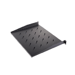 Charola para Soportar Equipos en Rack de 19" / Profundidad de 35 CM / Color Negro / 1 U Rack