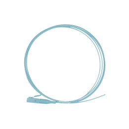 Pigtail de Fibra Óptica Simplex LC, PVC, OM4 50/125, Aqua, 1 Metro (3.28 Pies)