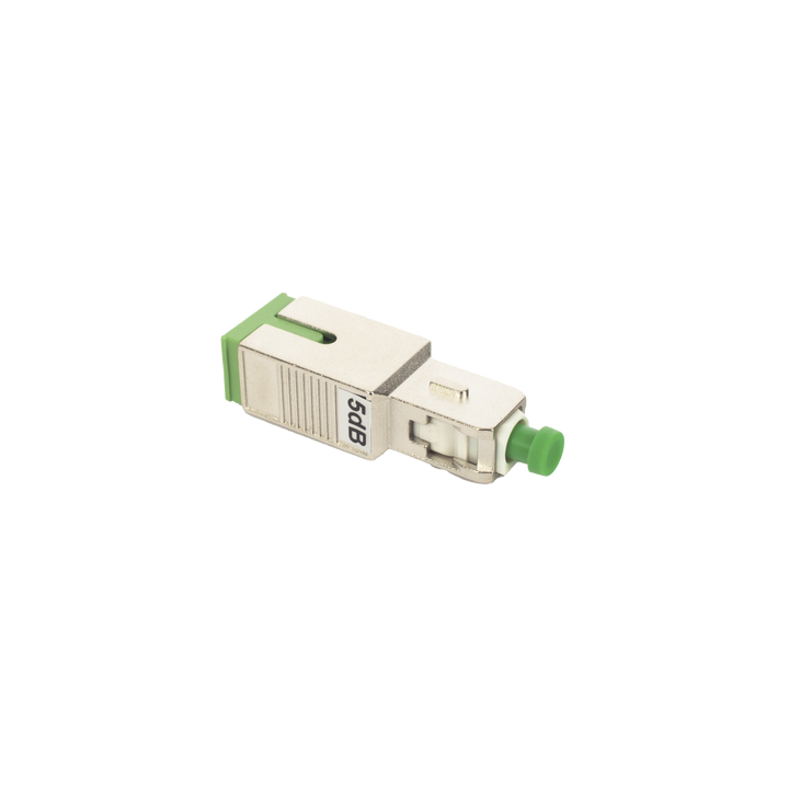 Atenuador Óptico Macho-Hembra con Conector SC/APC de 5 dB para Fibra Monomodo