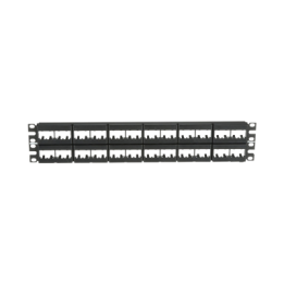 Panel de Parcheo Modular Mini-Com (Sin Conectores), Plano, Sin Blindaje, de 48 Puertos, 2 UR