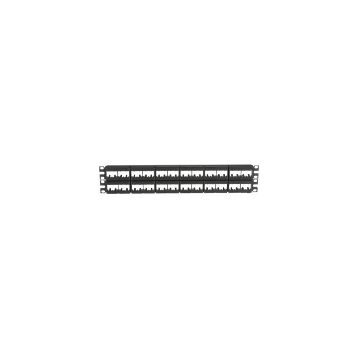 Panel de Parcheo Modular Mini-Com (Sin Conectores), Plano, Sin Blindaje, de 48 Puertos, 2 UR