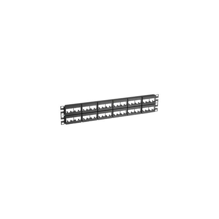Panel de Parcheo Modular Mini-Com (Sin Conectores), Plano, Sin Blindaje, de 48 Puertos, 2 UR