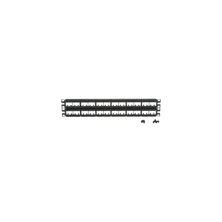 Panel de Parcheo Modular Mini-Com (Sin Conectores), Plano, Sin Blindaje, de 48 Puertos, 2 UR