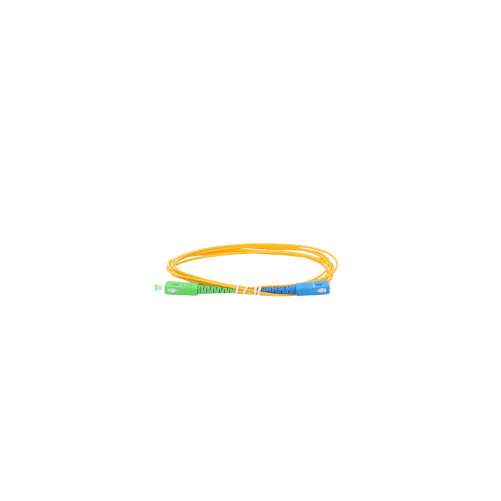 Jumper de Fibra Óptica Monomodo SC/APC-SC/UPC Simplex de 2 Metros (6.56 Pies), 2mm