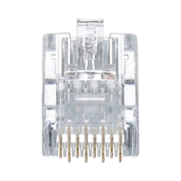 Plug RJ45 Cat5e, Para Cable UTP de Calibres 24-26 AWG, Chapado en Oro de 50 Micras, Paquete de 50 Piezas