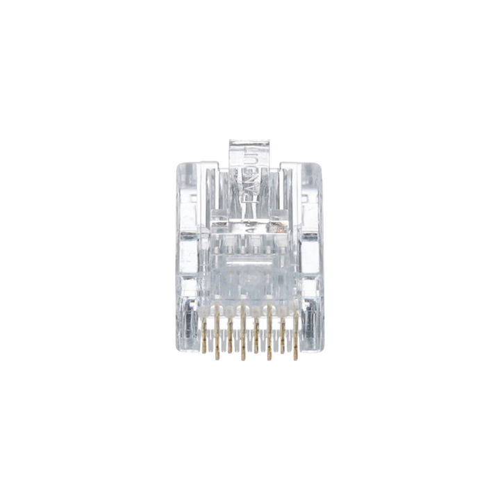 Plug RJ45 Cat5e, Para Cable UTP de Calibres 24-26 AWG, Chapado en Oro de 50 Micras, Paquete de 50 Piezas