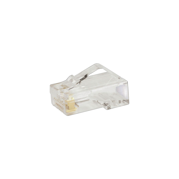 Plug RJ45 Cat5e, Para Cable UTP de Calibres 24-26 AWG, Chapado en Oro de 50 Micras, Paquete de 50 Piezas