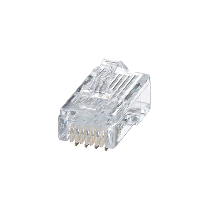 Plug RJ45 Cat5e, Para Cable UTP de Calibres 24-26 AWG, Chapado en Oro de 50 Micras, Paquete de 50 Piezas