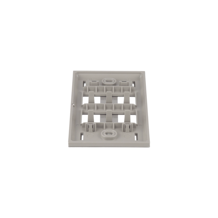Placa de Pared Vertical, de Acero Inoxidable, Salida Para 4 Puertos Mini-Com, Con Espacios Para Etiquetas