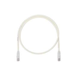 Cable de Parcheo UTP, Cat6A, 24 AWG, CM, Color Blanco, 0.3 Metros (1 Pie)