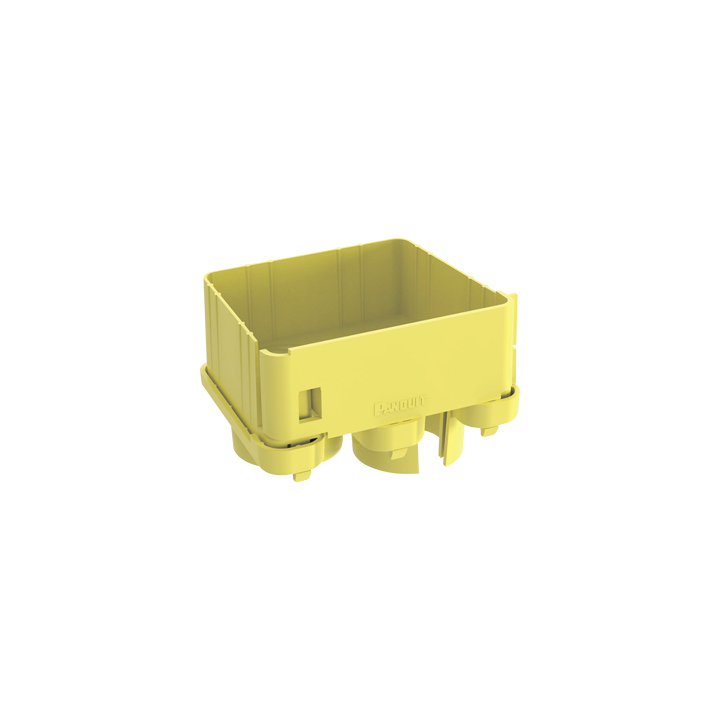 Tapa con 2 Salidas a Tubo de 1.5in (38mm), Para uso con Canaletas 4X4 FiberRunner™, Color Amarillo