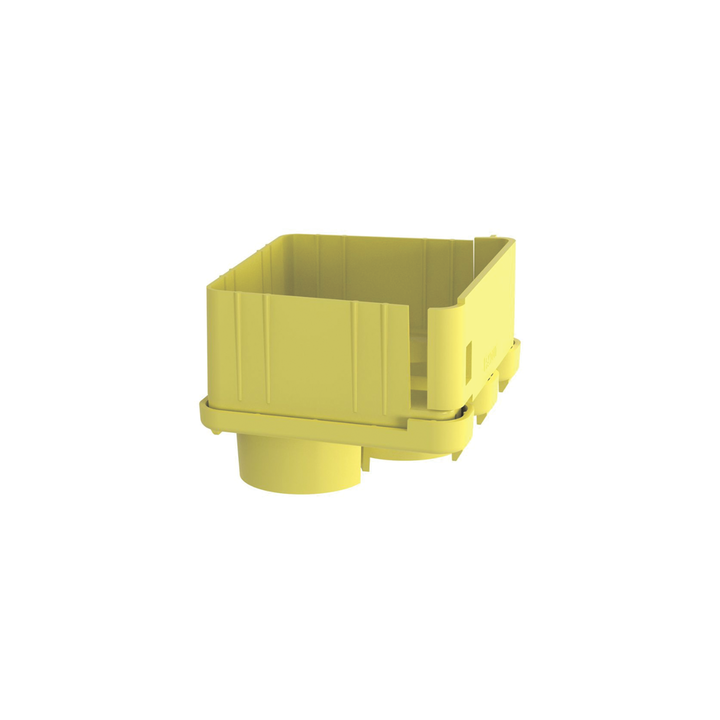 Tapa con 2 Salidas a Tubo de 1.5in (38mm), Para uso con Canaletas 4X4 FiberRunner™, Color Amarillo