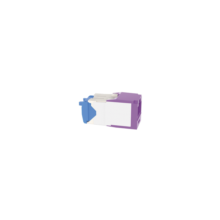 Conector Jack RJ45 Estilo TG, Mini-Com, Categoría 6A, de 8 Posiciones y 8 Cables, Color Violeta