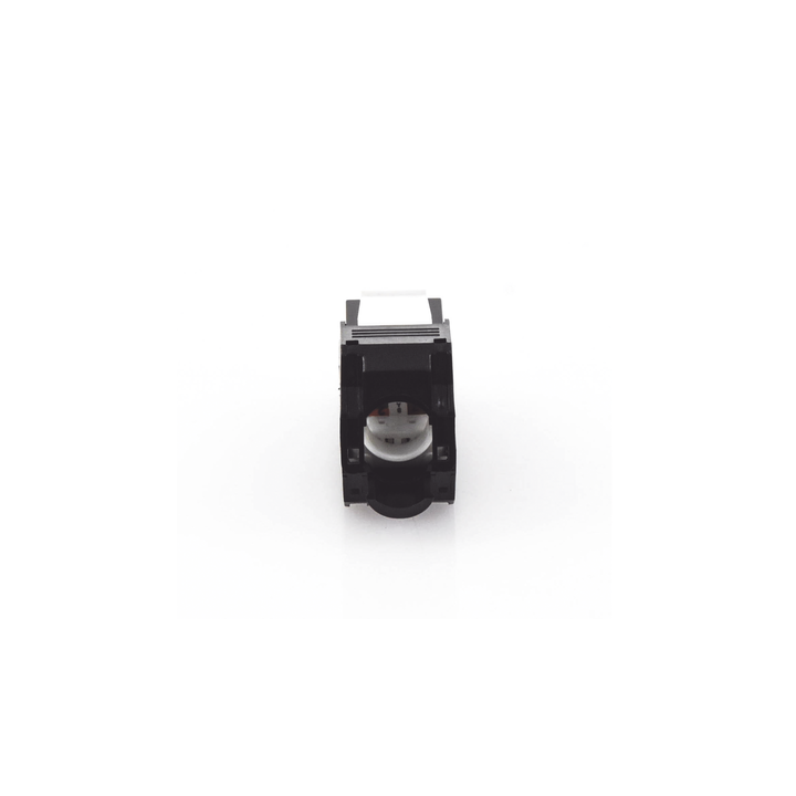 Módulo Jack Keystone Cat5e (Toolless), con Terminación en Ángulo 180 - Color Negro, Compatible con Faceplate y