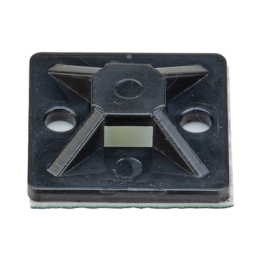 Montaje-Sujetador Adhesivo STRONGHOLD de 4 Vías de 1" x 1" x 1/4", Color Negro,  Nylon 6.6 Retardante de Llamas V-2,