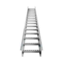 Escalera de Aluminio Portacables / Perfil Z / Peralte 3 1/4" /Paso 9" / Ancho 12" / 3.66 metros / Capacidad Máx. 274