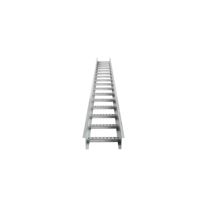 Escalera de Aluminio Portacables / Perfil Z / Peralte 3 1/4" /Paso 9" / Ancho 12" / 3.66 metros / Capacidad Máx. 274