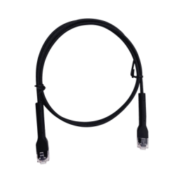Mini Patch Cord Cat6 Ultra Slim 1 Metro (3.28 Pies) Negro ? Ahorra Espacio sin Organizadores, con Bota Flexible