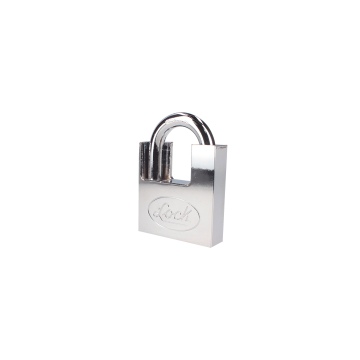 Candado de acero con Guarda Anti Palanca/ Acabado en Cromo Satinado / Doble Cerrojo / Medida 70 mm/ Nivel de seguridad