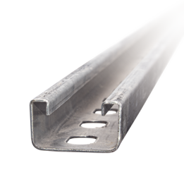 Unicanal Perforado 4 X 2 cm X 3 m / Calibre 14 / Galvanizado Electrolítico.