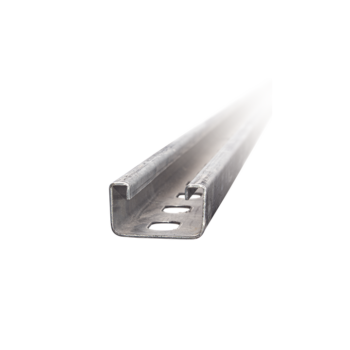 Unicanal Perforado 4 X 2 cm X 3 m / Calibre 14 / Galvanizado Electrolítico.