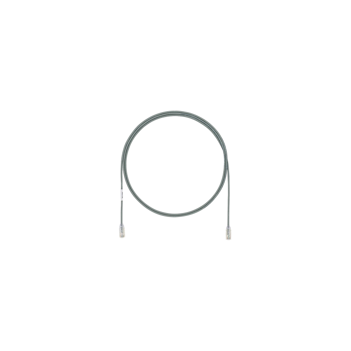 Cable de Parcheo UTP Cat6A, CM/LSZH, Diámetro Reducido (28AWG), Color Gris, 1.52 Metros (5 Pies)