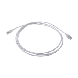 Patch Cord MC6 Modular Cat6 UTP, CM/LS0H, 2.13 Metros (7 Pies), Color Blanco, Diámetro Reducido (28AWG)