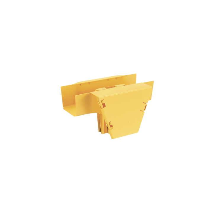 Accesorio en T con Conexión Horizontal y Bajada Vertical a 90º, Para Canaletas FiberRunner™ 4x4, Color Amarillo