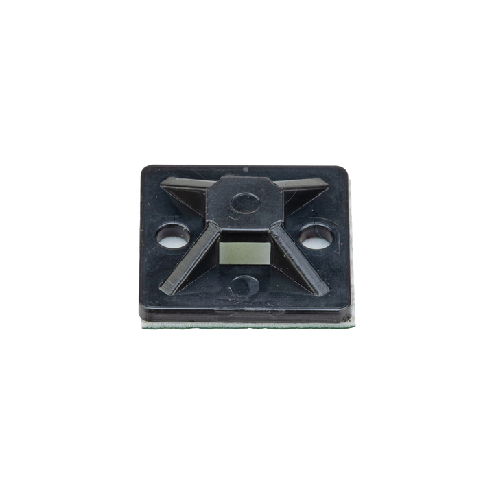 Montaje-Sujetador Adhesivo STRONGHOLD de 4 Vías de 3/4" x 3/4" x 1/4", Color Negro,  Nylon 6.6 Retardante de Llamas