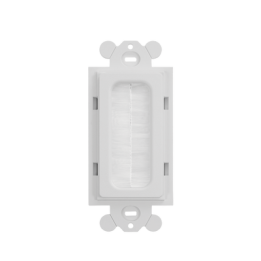 Placa de Pared Pasacables Tipo Cepillo, Estándar GFCI, Material ABS, Color Blanco