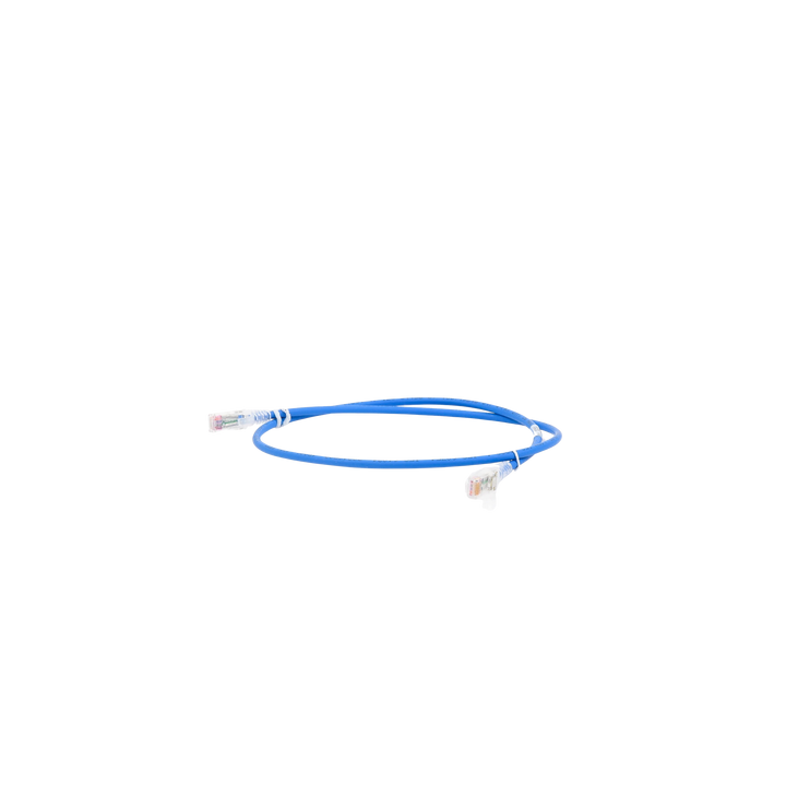 Patch Cord MC6 Modular Cat6 UTP, CM/LS0H, 0.91 Metros (3 Pies), Color Azul, Versión Bulk (Sin Empaque Individual)