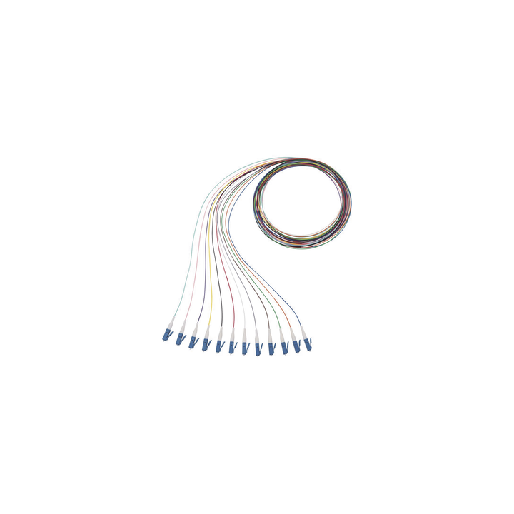 Kit de 12 Pigtails con Conector LC, Monomodo 9/125 OS2, 900um, de 1 Metro (3.28 Pies)